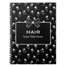 Zwart Witte Bloemige Kapsalon Kapper Stylist