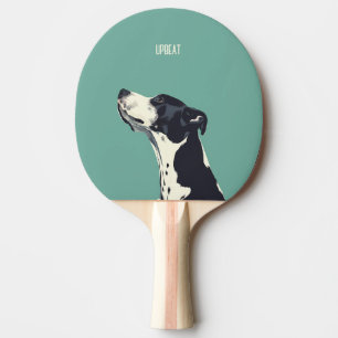 Zwart-witte bokser tafeltennisbatje