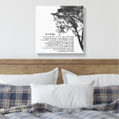Zwart-witte boom doet het in ieder geval canvas afdruk (Insitu (Slaapkamer))