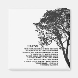 Zwart-witte boom doet het in ieder geval magneet