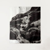 Zwart-witte boom wandkleed (Voorkant)