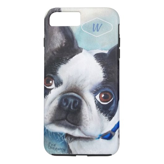 ZWART-WITTE BOSTON TERRIËR Case-Mate iPhone CASE (Achterkant)