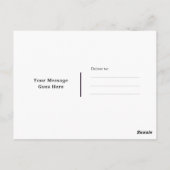 zwart + witte botanische bladeren bruiloft briefkaart (Achterkant)