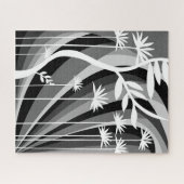 Zwart-witte botanische illustratie legpuzzel (Horizontaal)