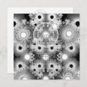 Zwart-witte breukpatroon feestdagenkaart (Voorkant / Achterkant)