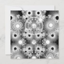 Zwart-witte breukpatroon feestdagenkaart