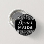 Zwart-witte bridesmaïden Button 2 (Voorkant /achterkant)