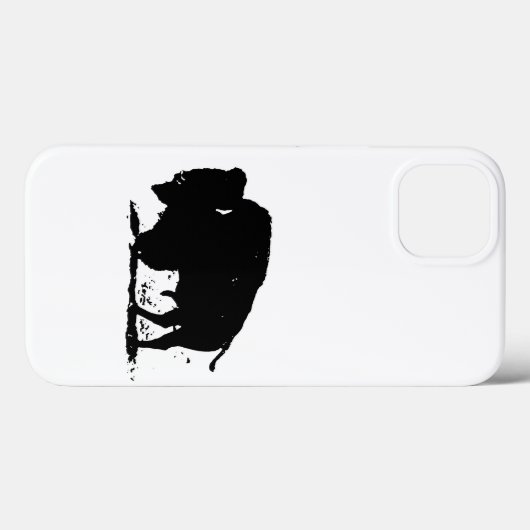 Zwart-witte buffalo Silhouette Case-Mate iPhone Case (Achterkant (horizontaal))
