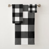 Zwart-witte buffeldoekset bad handdoek (Insitu)