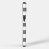 Zwart-witte buffelplaat met monogram Case-Mate iPhone case (Achterkant / Rechts)