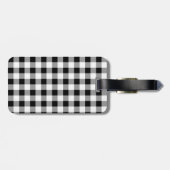 Zwart-witte buffels bagagelabel (Achterkant horizontaal)