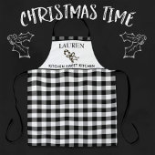 Zwart-witte buffels, gezoet keuken schort