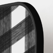 Zwart-witte buffels Initiaal monogram cheque Pickleball Paddle (Links Detail)