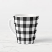 Zwart-witte buffels latte mok (Linkerhoek)