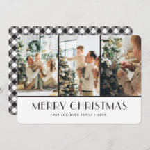 Zwart-witte buffels met kerstfoto's