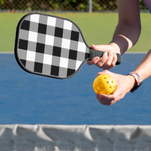 Zwart-witte buffels pickleball paddle