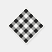 Zwart-witte buffels servet (Hoek)