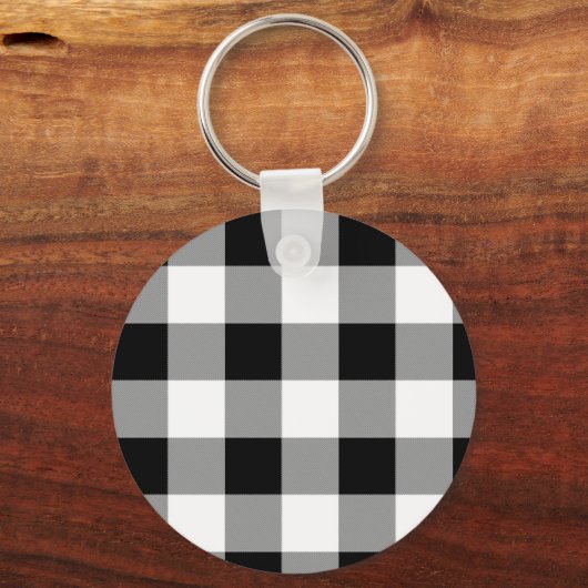 Zwart-witte buffels sleutelhanger (Voorkant)