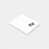 Zwart-witte Bulldog Post-it® Notes (Schuin)