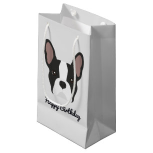 Zwart-witte Bulldog Small Gift Bag Klein Cadeauzakje