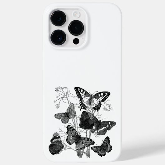 Zwart-witte Butterflie Case-Mate iPhone Case (Achterkant)