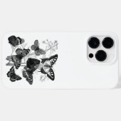 Zwart-witte Butterflie Case-Mate iPhone Case (Achterkant (horizontaal))