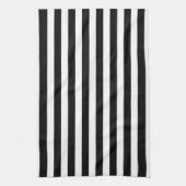 Zwart-witte Cabana Stripe Theedoek (Verticaal)