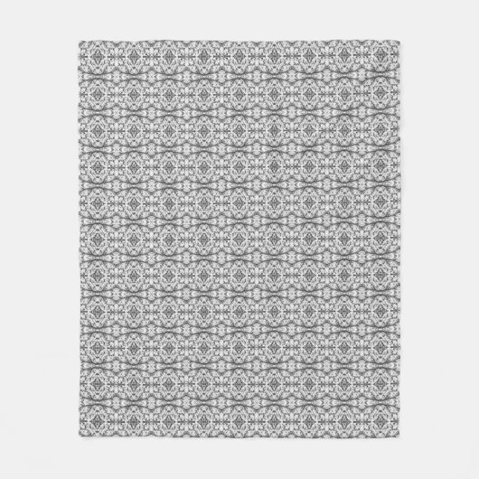Zwart-witte Caladium Fleece Blanket (Voorkant)