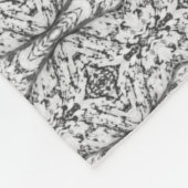 Zwart-witte Caladium Fleece Blanket Deken (Hoek)