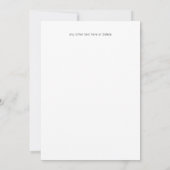 Zwart & Witte Calligrafie Wijziging van de plannen Kaart (Achterkant)