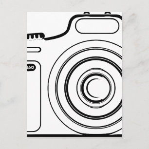 Zwart-witte camera briefkaart