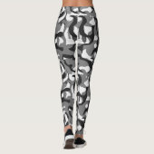Zwart-witte camouflage leggings (Achterkant)