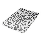 Zwart-witte Cheetah Leopard Animal Print Badmat (Gekanteld)