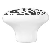 Zwart-witte Cheetah Leopard Animal Print Keramische Knop (Zijkant)