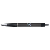 Zwart | Witte Chevron Gothic Zigzag Monogram Pen (Voorkant)