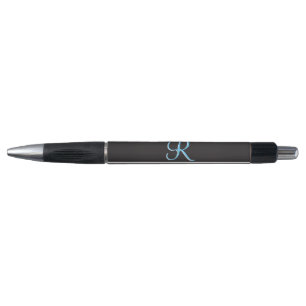Zwart   Witte Chevron Gothic Zigzag Monogram Pen