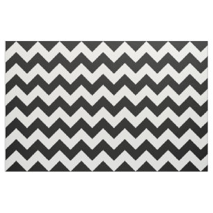 Zwart-witte Chevron Zigzag Fabric Stof