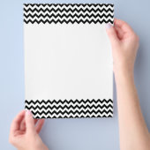 Zwart Witte Chevrons Flyer (Hand)