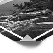 Zwart-witte Colorado-berglandschap Poster (Hoek)