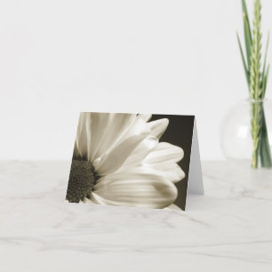 Zwart-witte Daisy Notecard Kaart