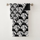 Zwart-witte Dalmatische Dog Bath-handdoekset Bad Handdoek (Insitu)