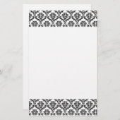 Zwart-witte Damasartikelen Briefpapier (Voorkant / Achterkant)