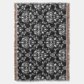 Zwart-witte Damask Deken (Voorkant Verticaal)