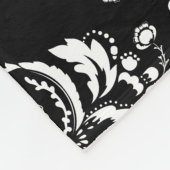 Zwart-witte Damask Fleece Deken (Hoek)