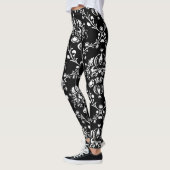 Zwart-witte Damask Leggings (Links)