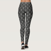 Zwart-witte Damask Leggings (Achterkant)