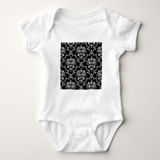 Zwart-witte Damask Romper (Voorkant)