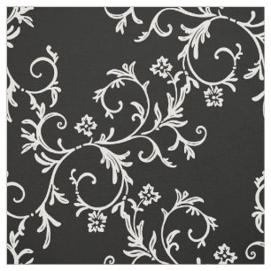 Zwart-witte Damask Stof