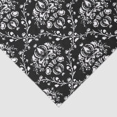 Zwart-witte Damask Tissuepapier (Detail)