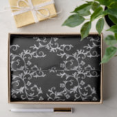 Zwart-witte Damask Tissuepapier (Geschenk)